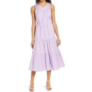 Halogen Lilac Sleeveless Midi Dress